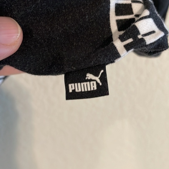 Puma Women T-Shirt Medium Black Logo Print Cotton Athletisure Streetwear Workout - Picture 8 of 12